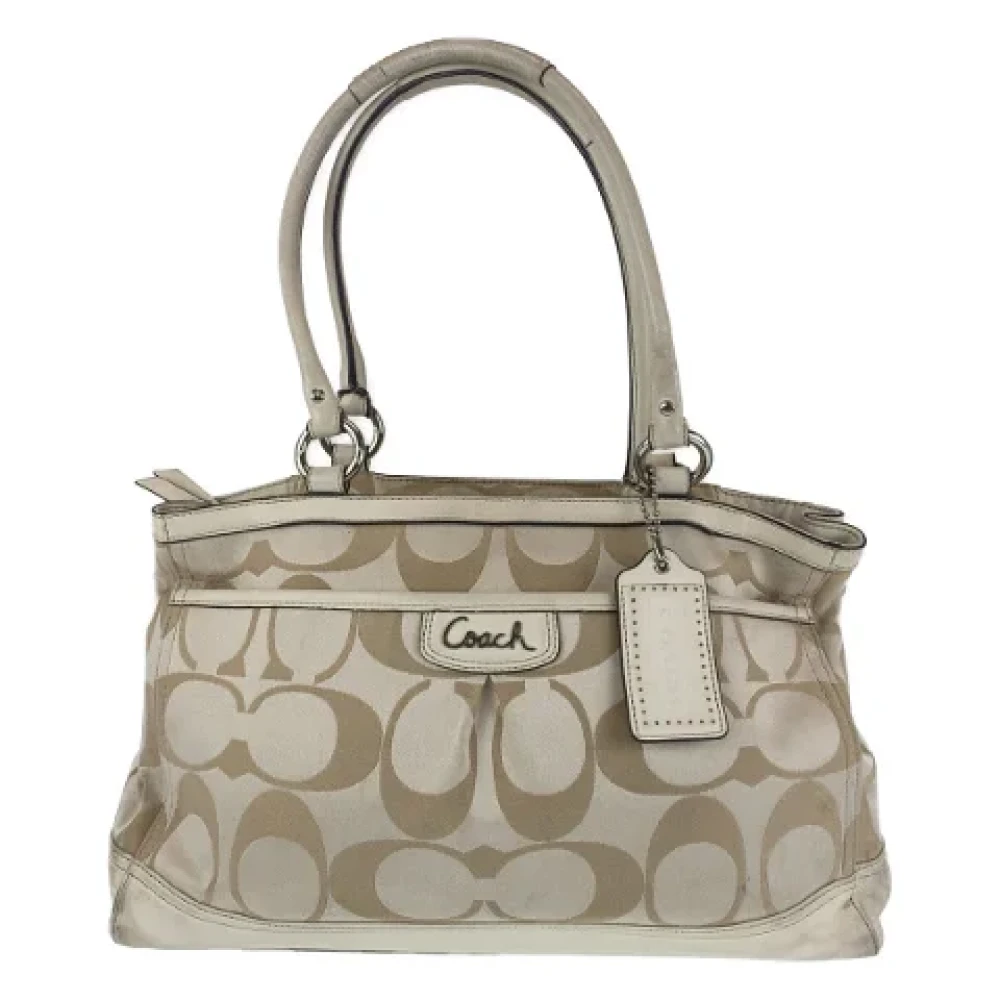 Coach Pre-owned Canvas handbags Beige Dames