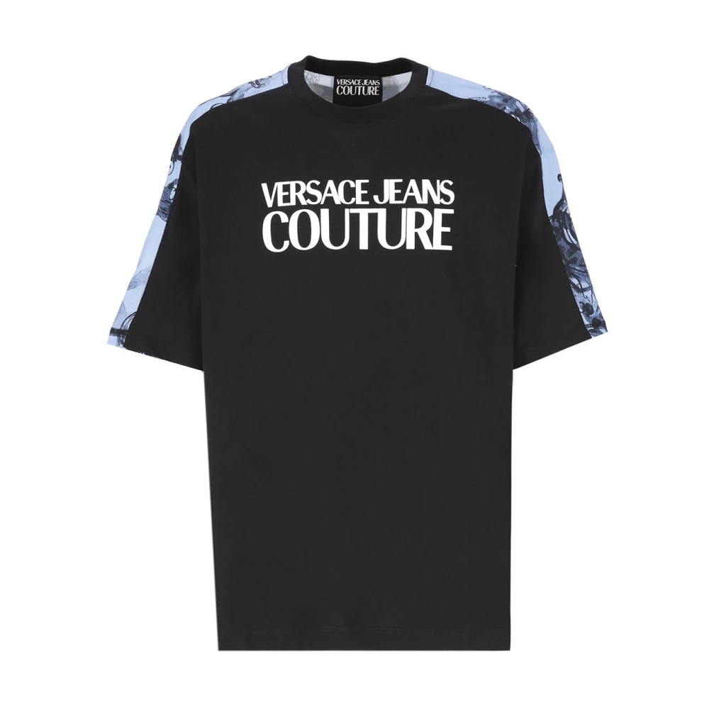 Versace Jeans Couture Cerulean T-shirt Lente Zomer Collectie 2024 Black Heren