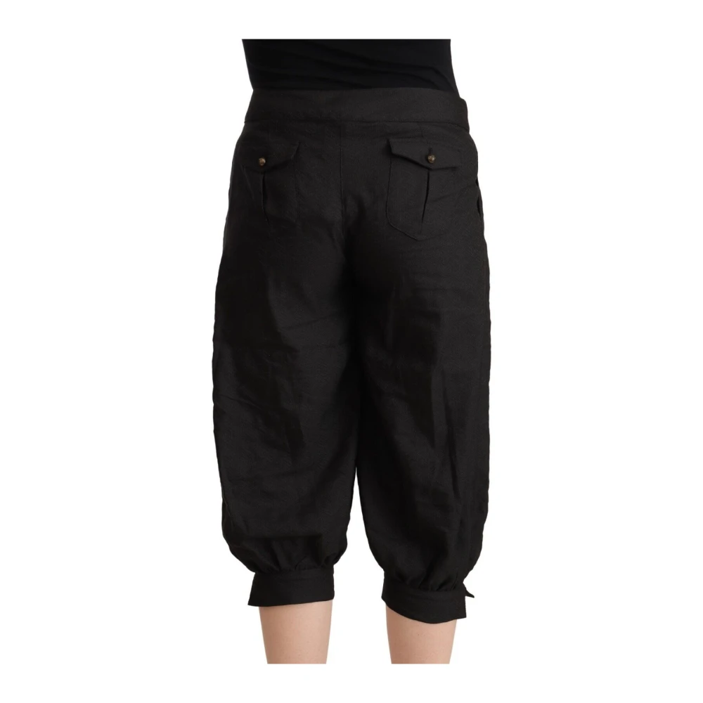 Gianfranco Ferré Chique Mid Waist Harembroek Black Dames