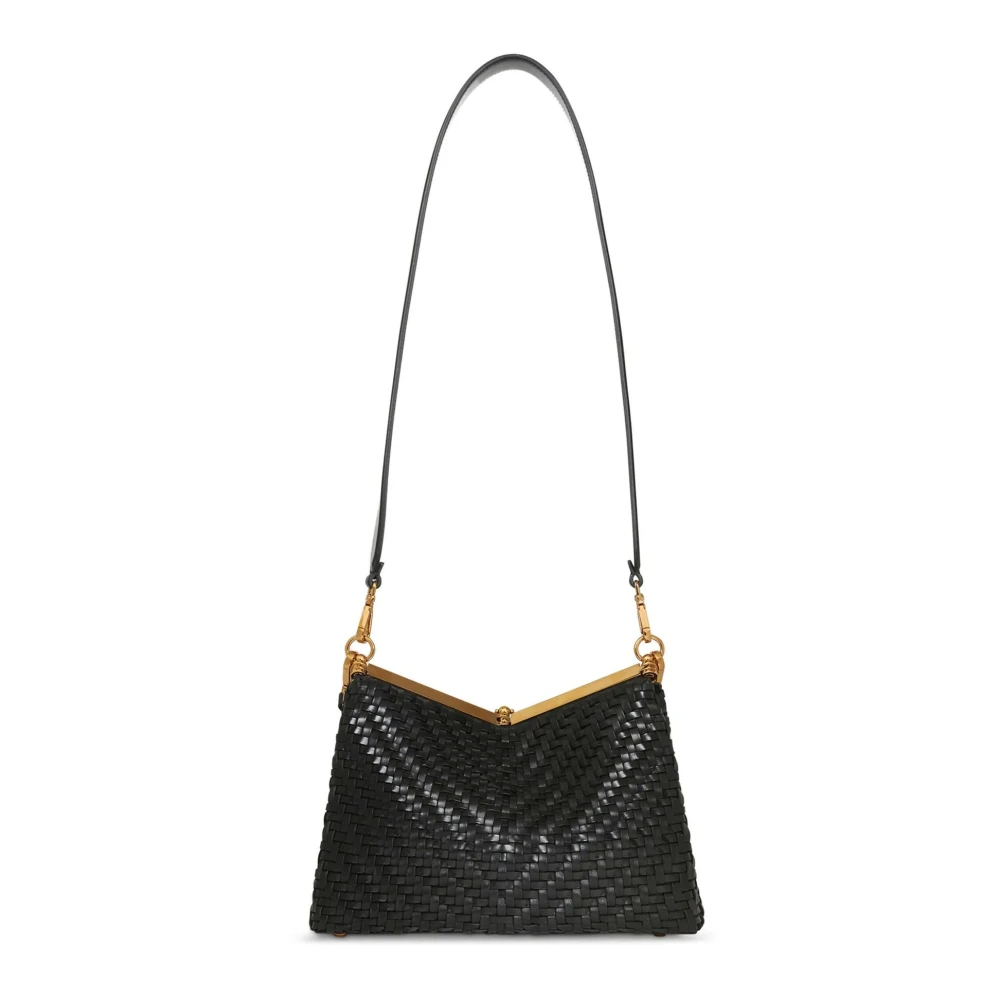 ETRO Zwarte leren Vela schoudertas Black Dames