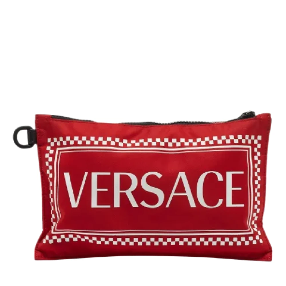 Versace Pre-owned Nylon handbags Red Dames