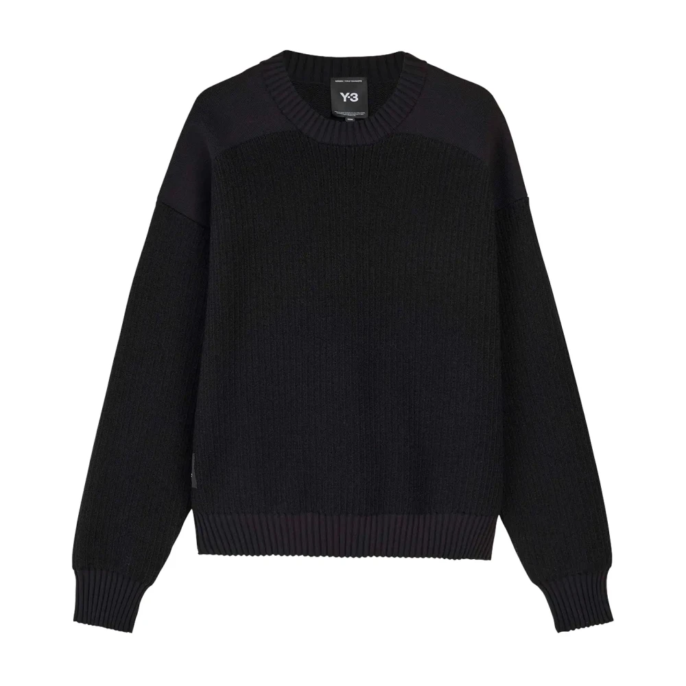 Adidas Men's Black Ut Knit Crew Jumper - Long Sleeve Training Tops - M - Sport
