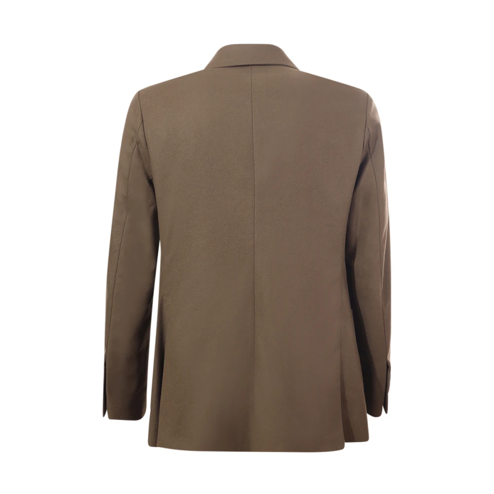 Circolo 1901 Peak Lapel Lichtbruine Wollen Jas Brown Heren