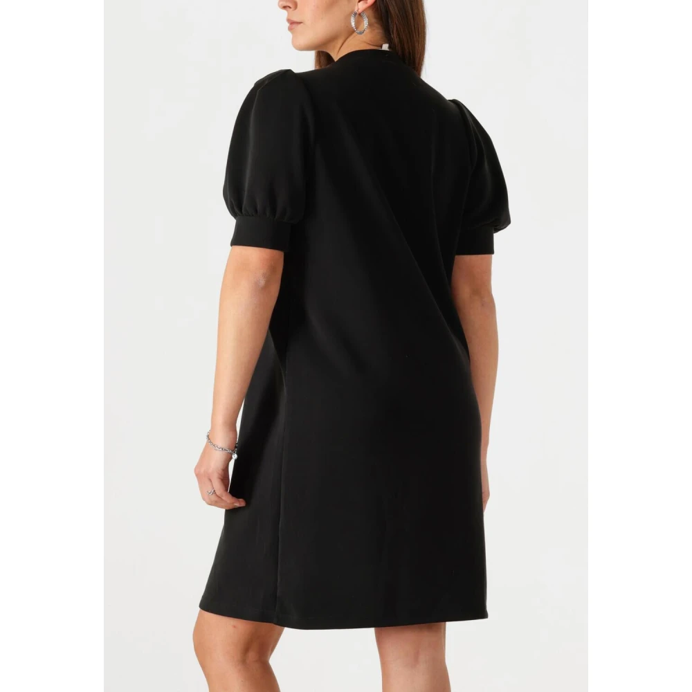 Notre-v Elegante Zwarte Midi Jurk Black Dames