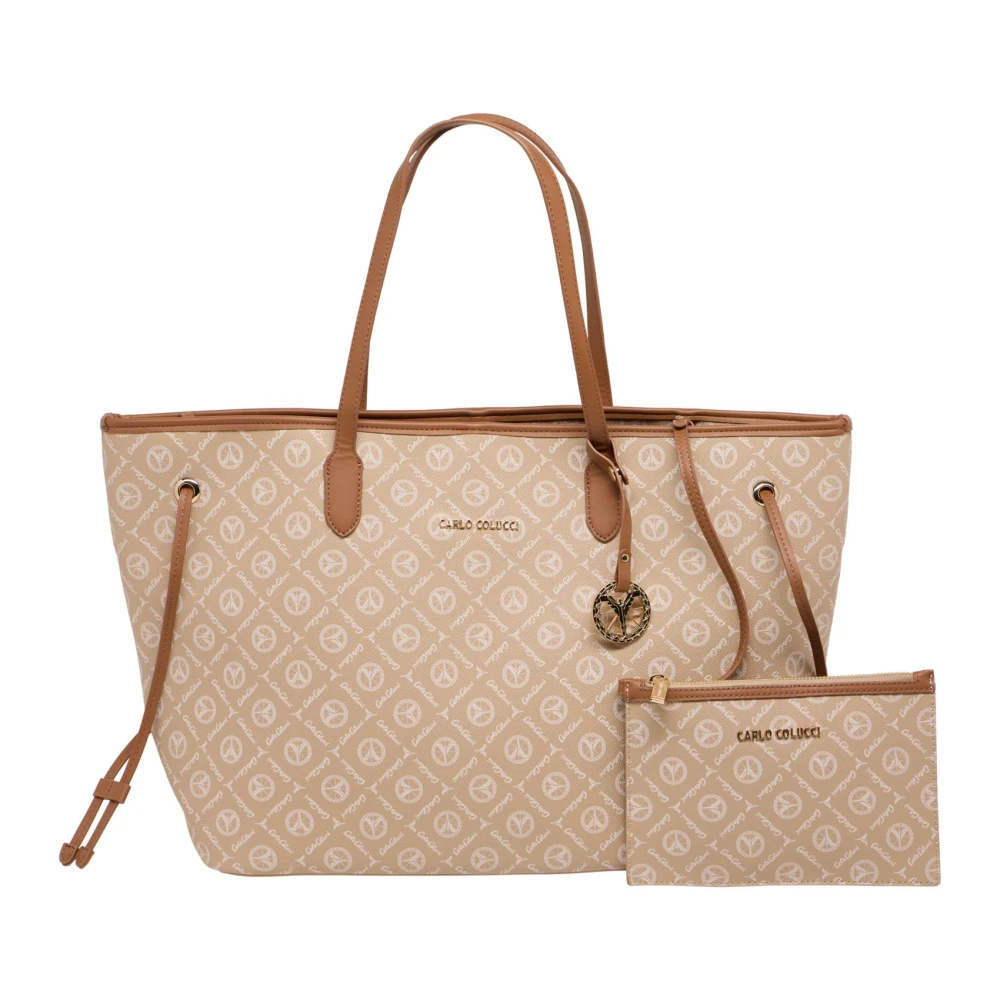 Carlo Colucci Women's Beige Shopper - Shopping Bags - One Size - Bags