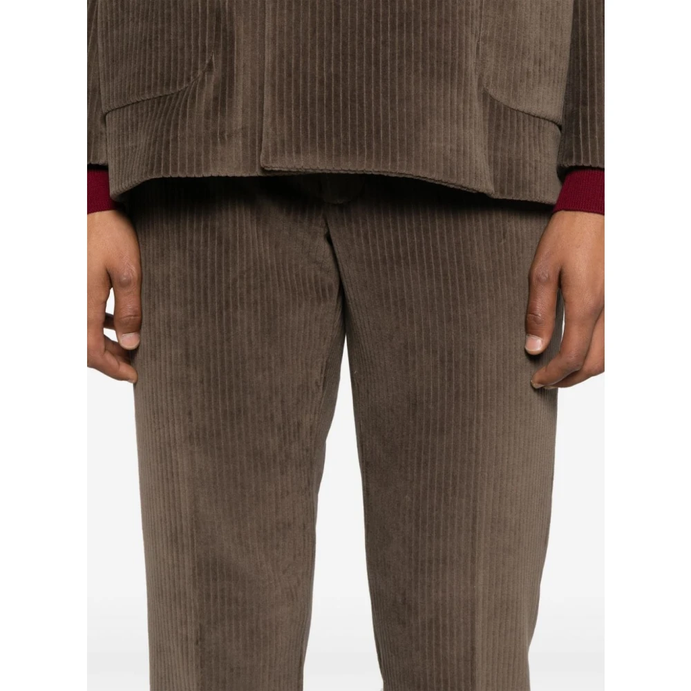 Circolo 1901 Bruine Corduroy Broek Trekkoord Taille Brown Heren