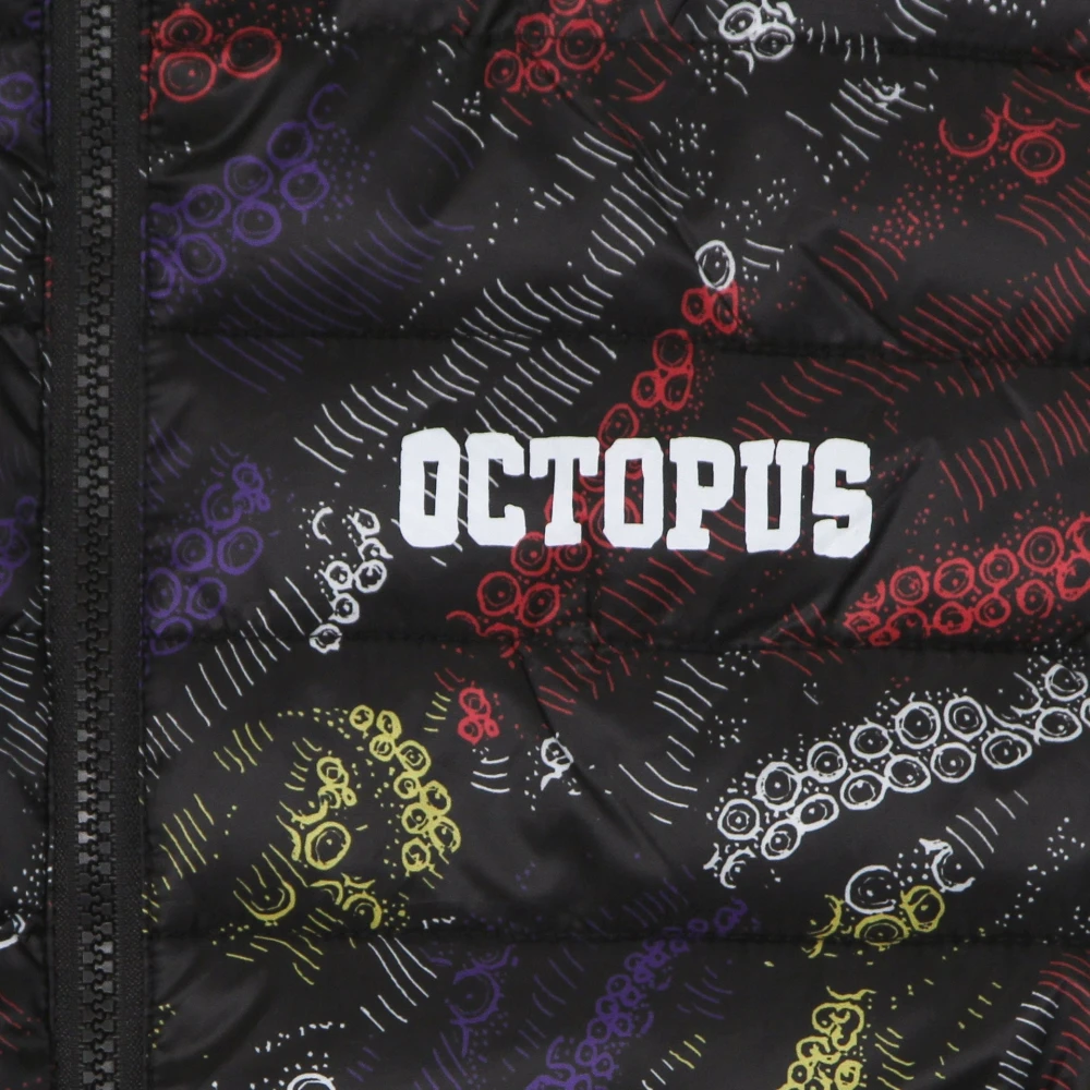 Octopus Zwarte Mouwloze Donsvest Jas Multicolor Heren