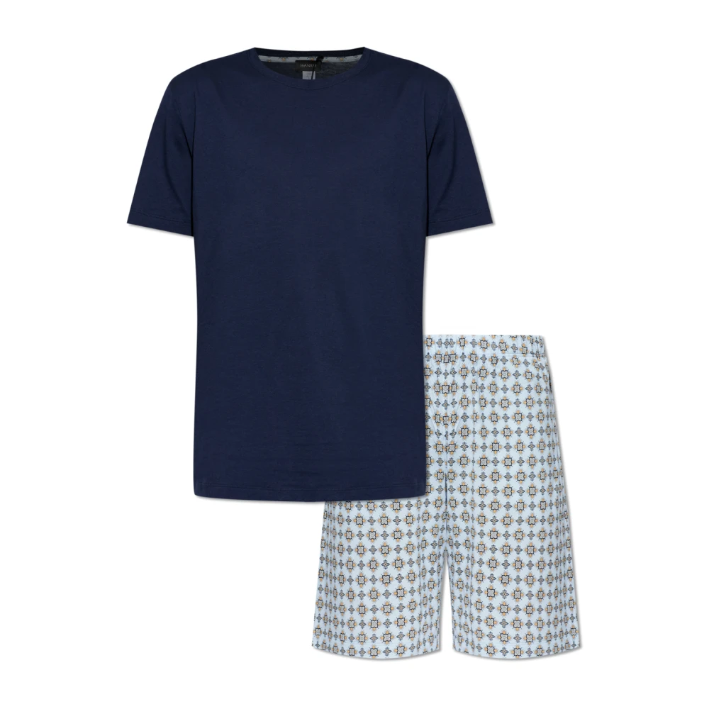 Hanro Homme Bleu Vêtements De Nuit Et De Détente, Taille: M Ensemble Pyjama Deux Pièces