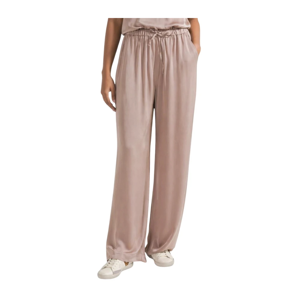 Deha Women's Brown Wide Trousers, Xs, Palazzo Trousers