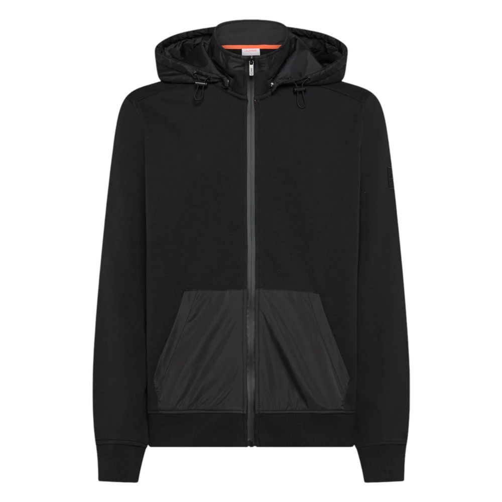 Sun68 Men's Black F45115/11 Bomber Felpa Zip Con Capp. Rimovibile - Zip-Throughs - S - Sweatshirts & Hoodies