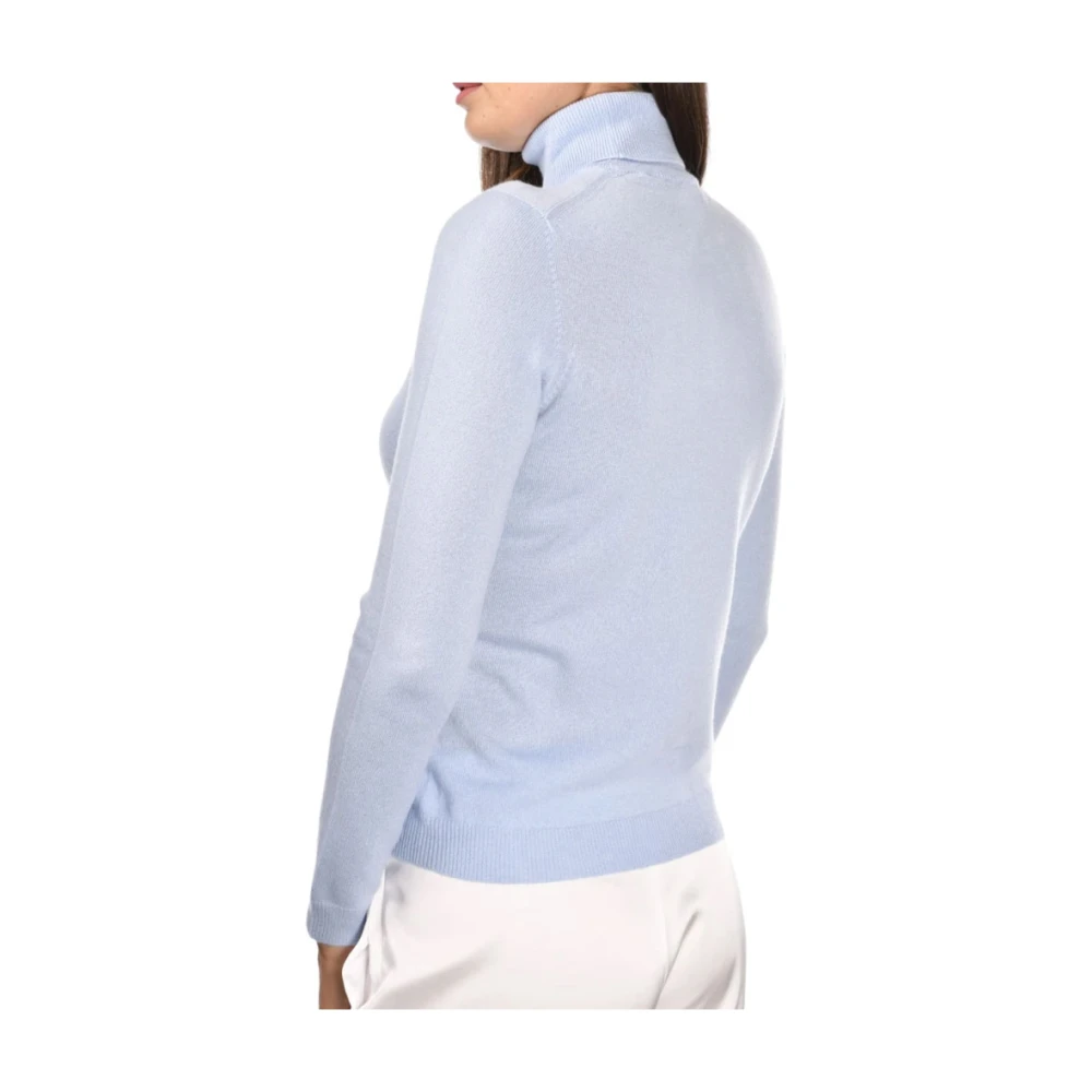 Gran Sasso Kasjmier Rolnek Trui Lichtblauw Blue Dames