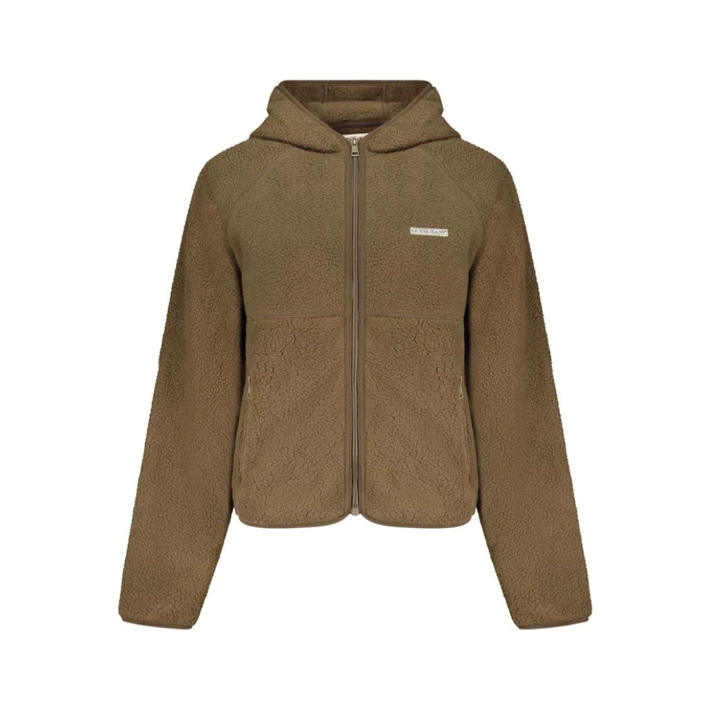 Guess Kvinno Brun Jackor Dam, Xs, Polyester, Polyester Sweatshirt