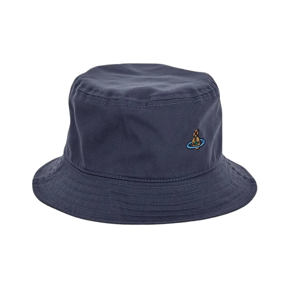 Vivienne Westwood Katoenen Bucket Hat Blue Dames
