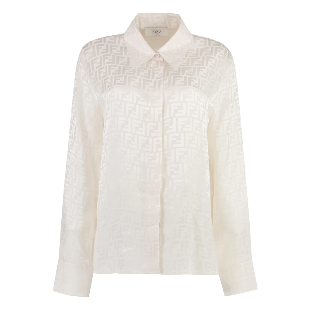 Fendi Women's White Silk Shirt - Shirts - S - Blouses & Shirts