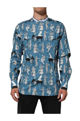 Jazz Printed Cotton Button Front Shirt