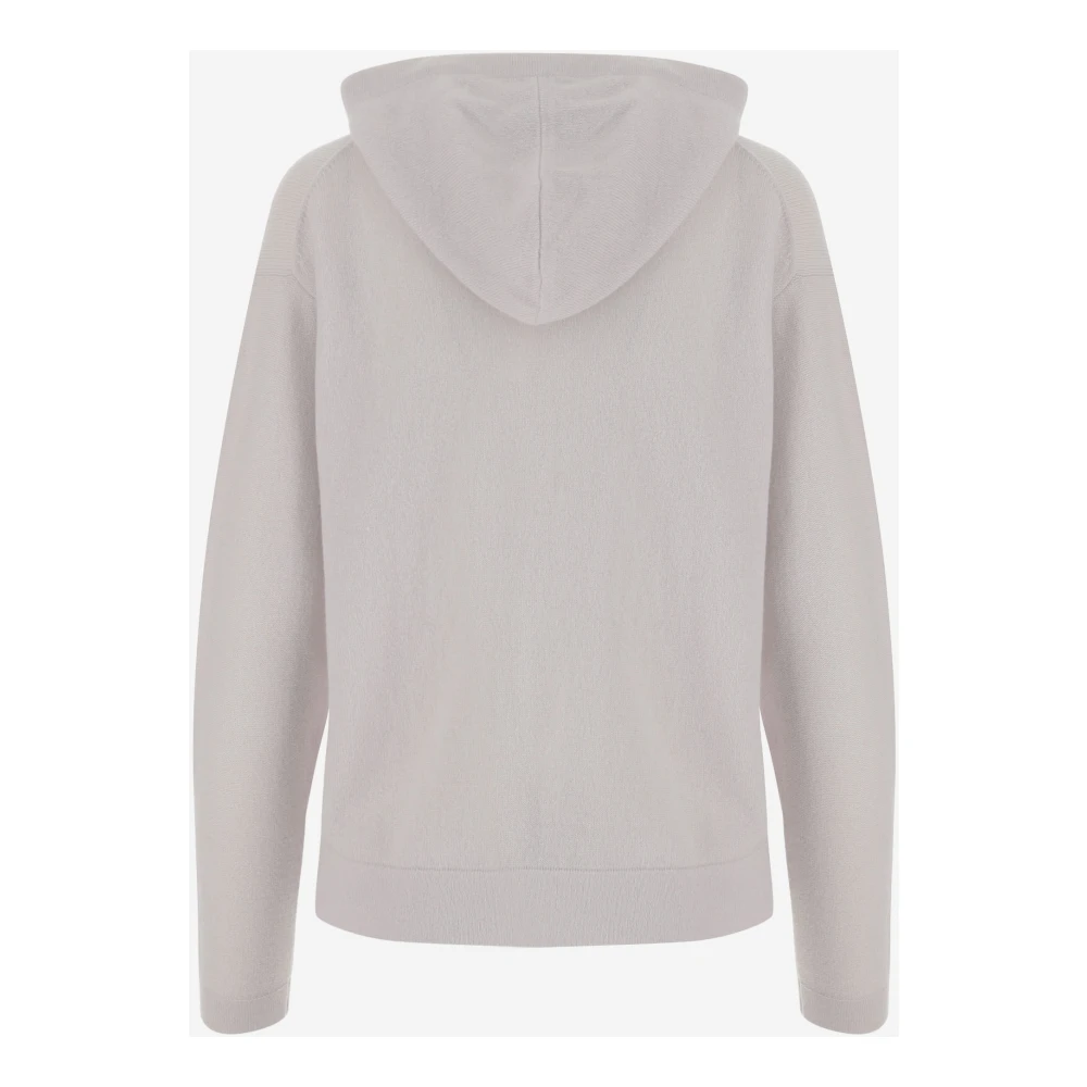 allude Wol-Kasjmier Hoodie Cardigan met Rits Pink Dames