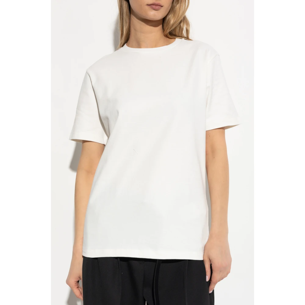 Jil Sander T-shirt met logopatch White Dames