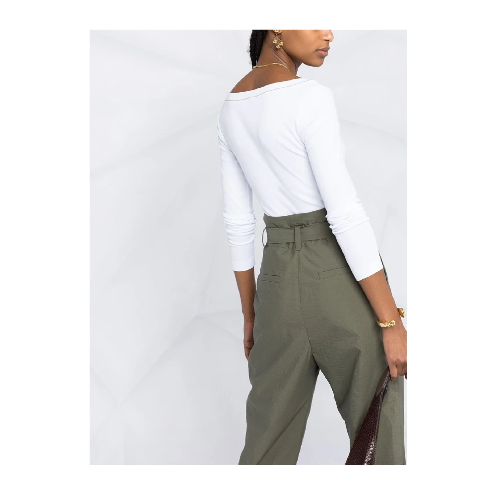 BRUNELLO CUCINELLI V-hals Lange Mouw Gebreid Bianco White Dames