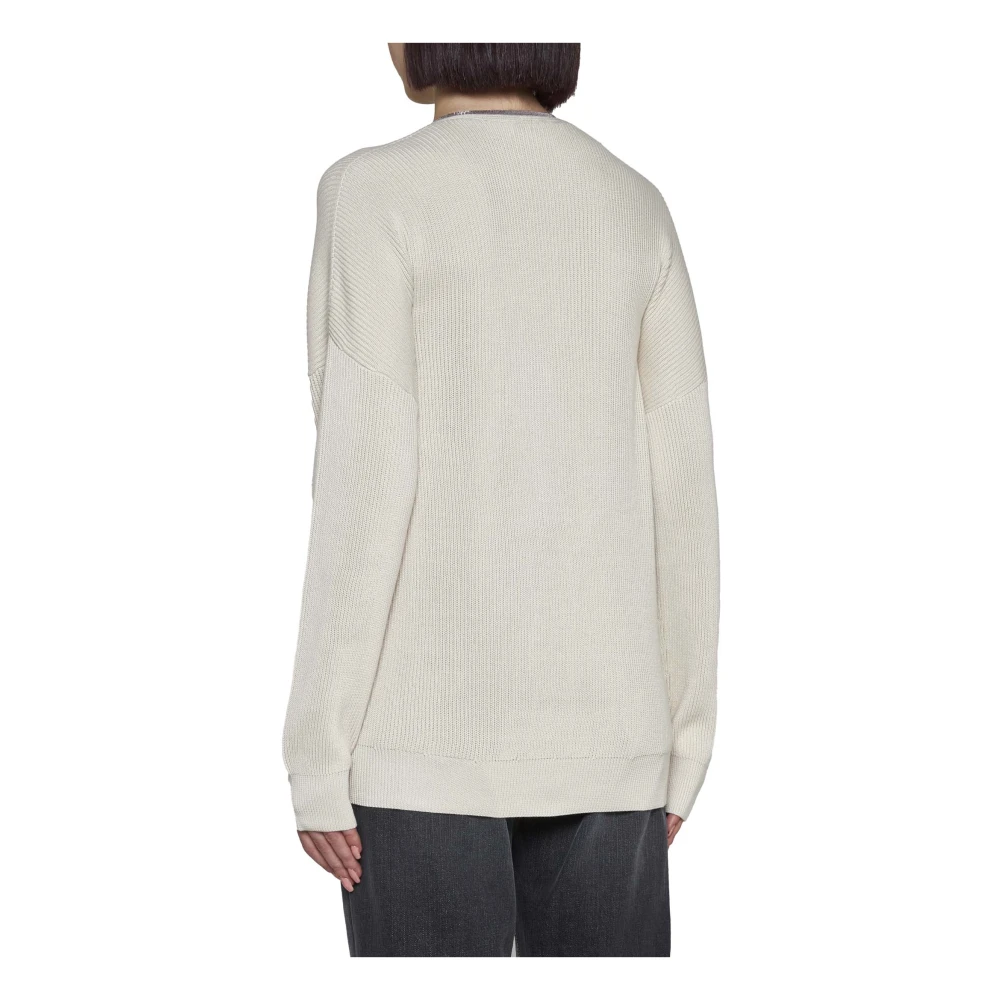 BRUNELLO CUCINELLI Witte Truien voor Vrouwen White Dames