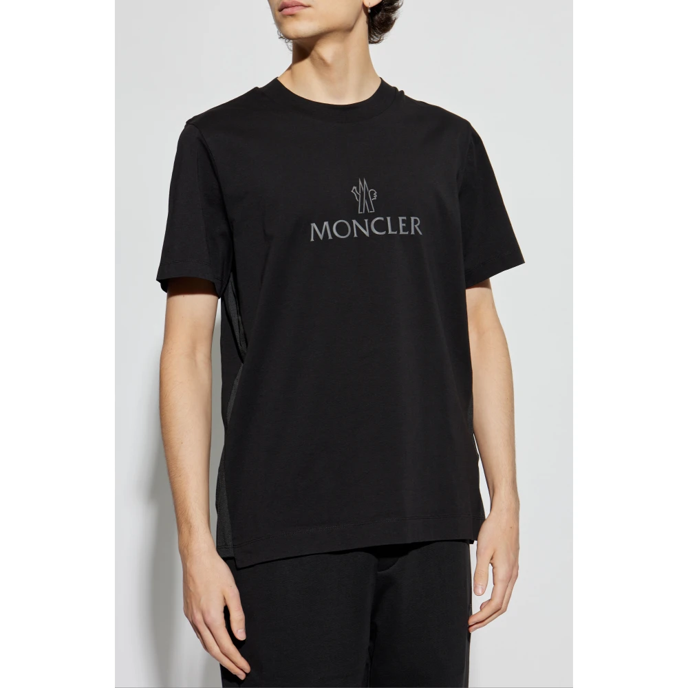 Moncler T-shirt met logo Black Heren