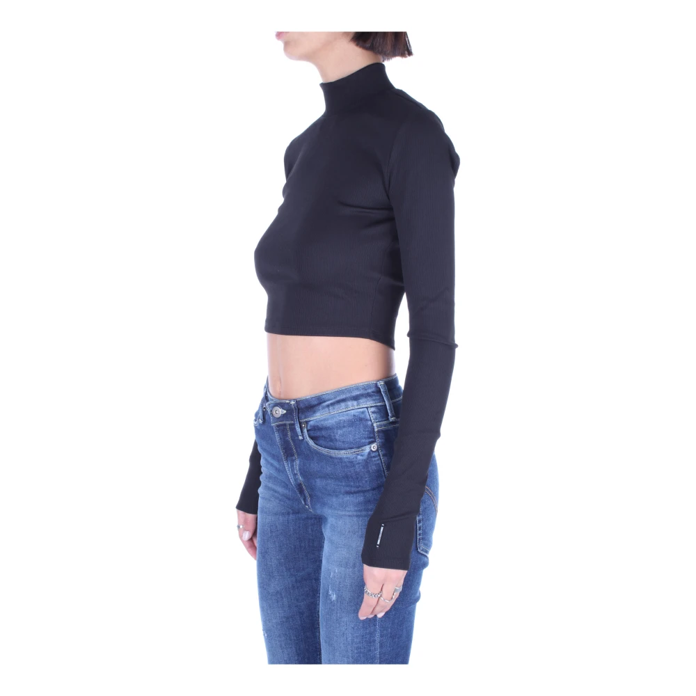Calvin Klein Zwarte Sweaters met Uitgesneden Details Black Dames