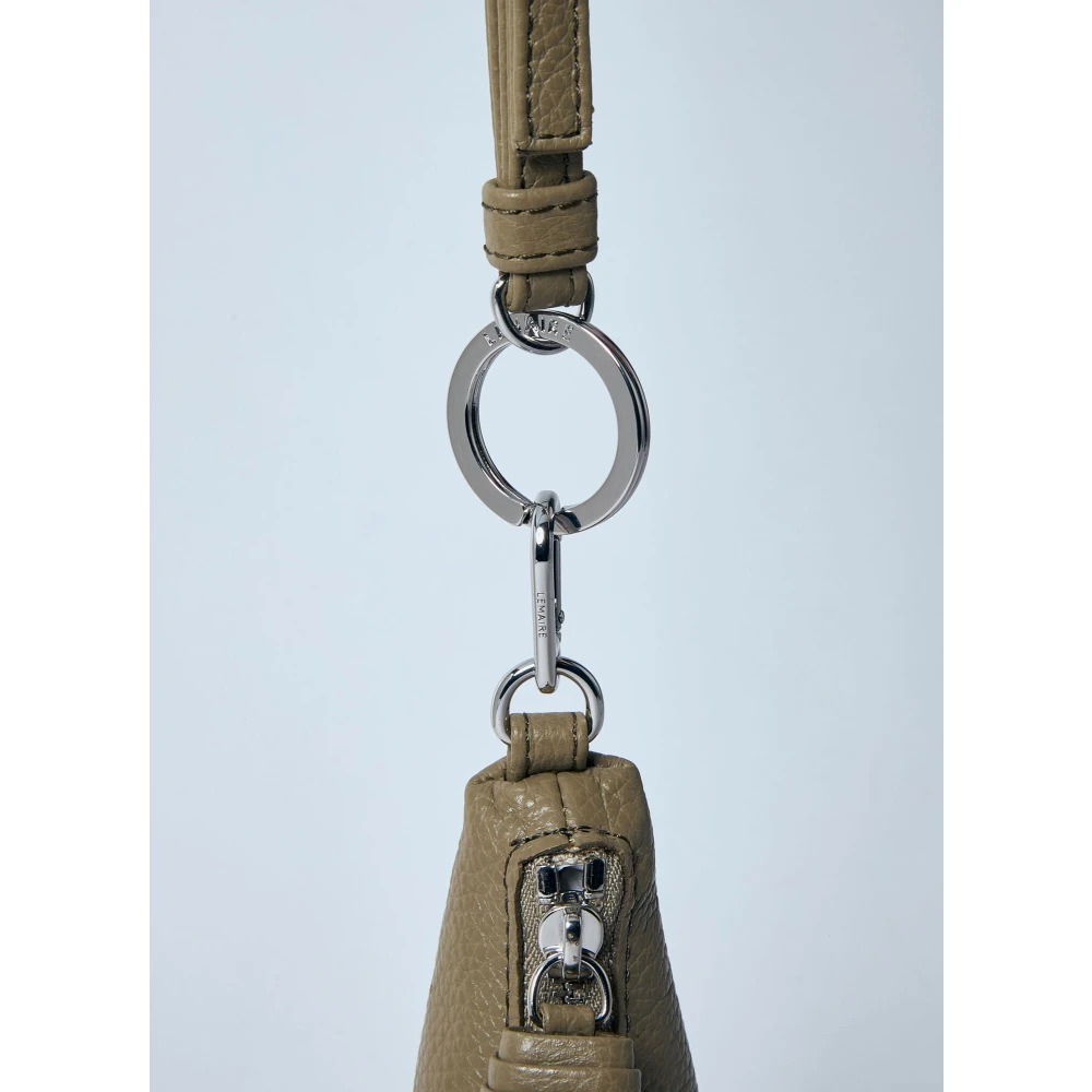 Lemaire Pebble Grain Leren Crossbody Munt Pouch Green Unisex