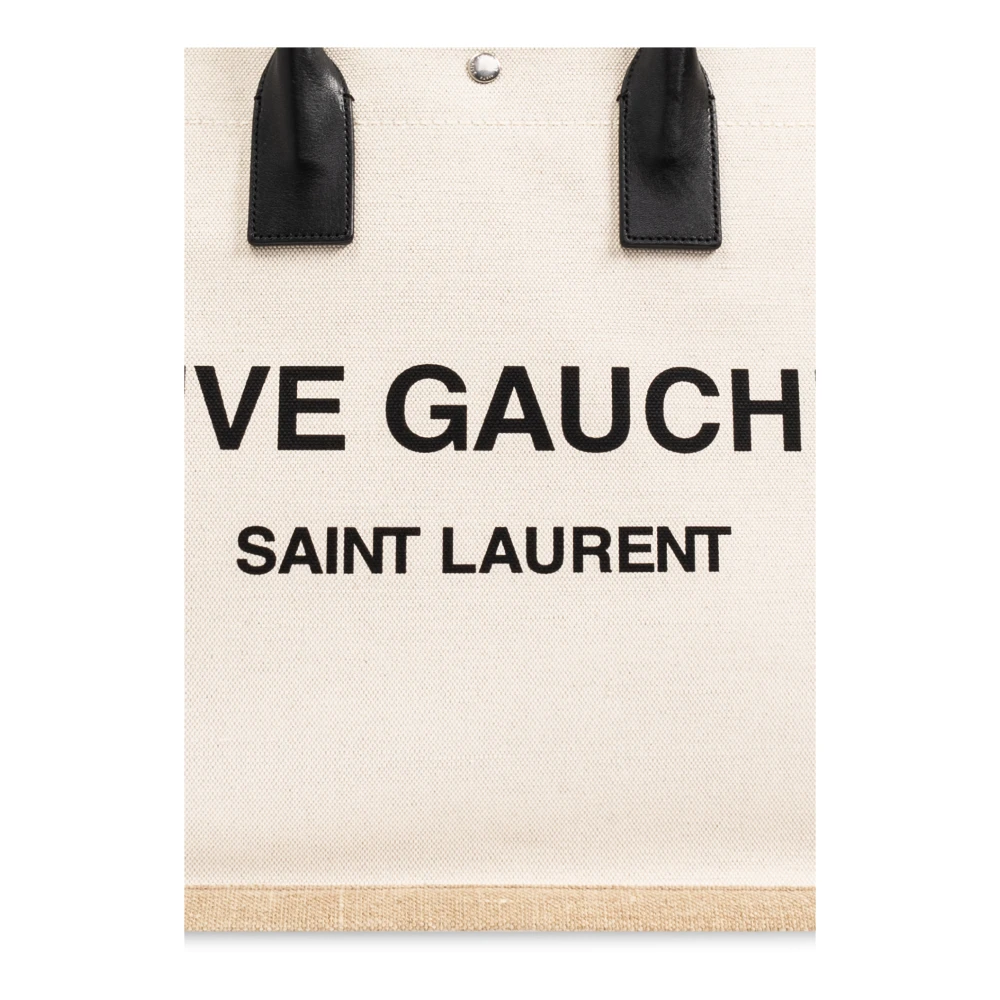Saint Laurent Rive Gauche shopper tas Beige Dames