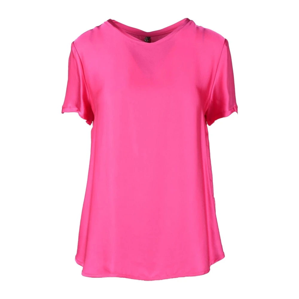 Manila Grace Soepele Viscose Blouse Pink Dames