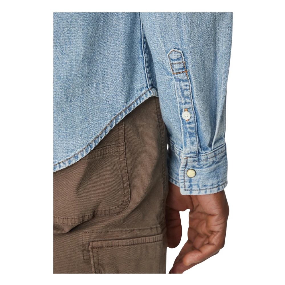 Guess Organisch katoenen overhemd Regular Fit Blue Heren