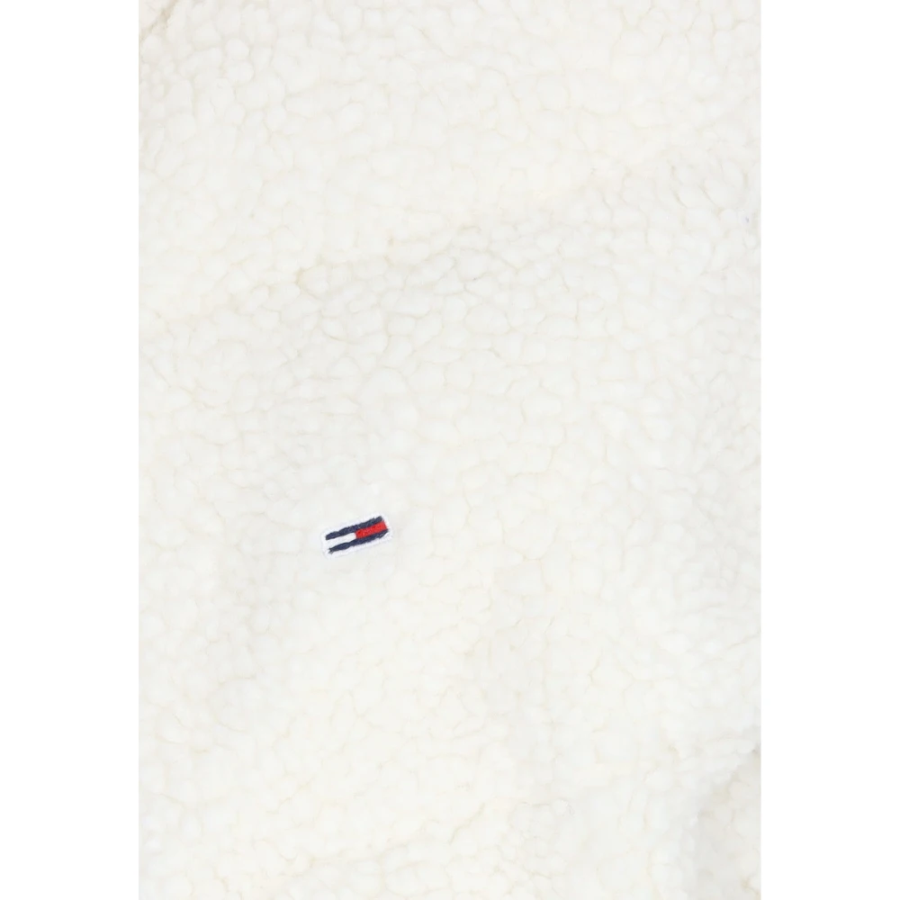 Tommy Hilfiger Sherpa Puffer Jas Wit Beige Dames