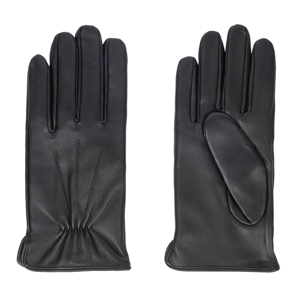 Boggi Milano Leren handschoenen Black Heren
