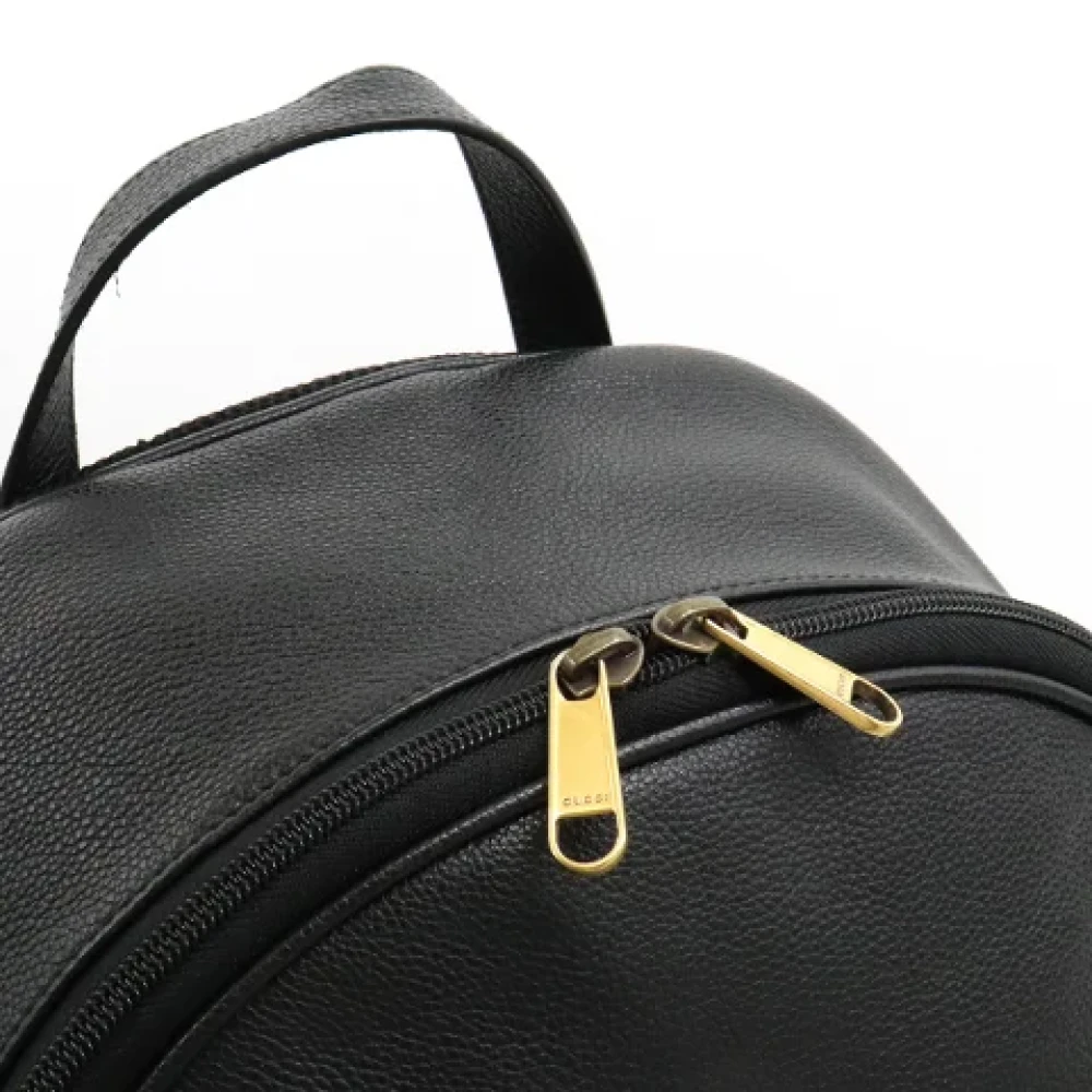Gucci Vintage Pre-owned Leather backpacks Black Dames