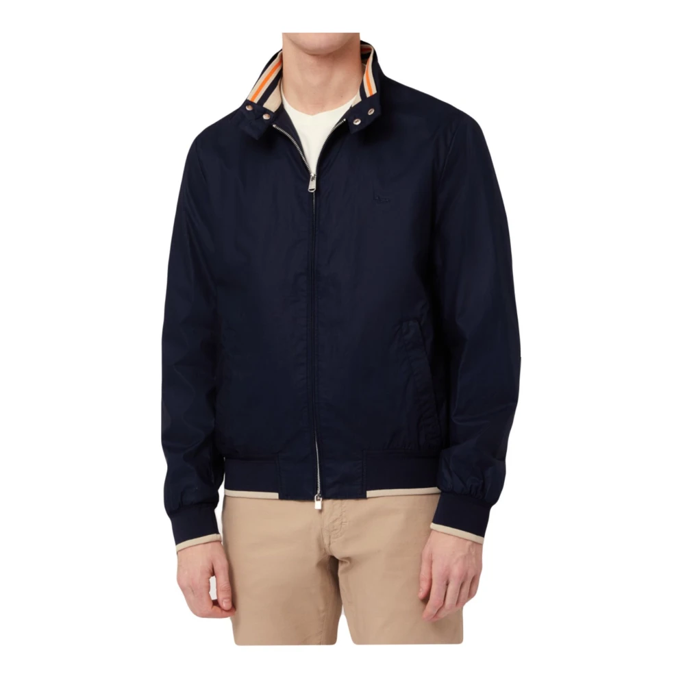 Harmont & Blaine Blauwe Katoenen Jas voor Mannen Blue Heren