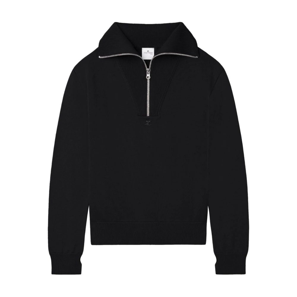 Courrèges Zwarte Sweatshirt Aw24 Damesmode Black Dames