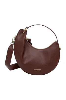 Pebbled Leather Hobo Shoulder Bag