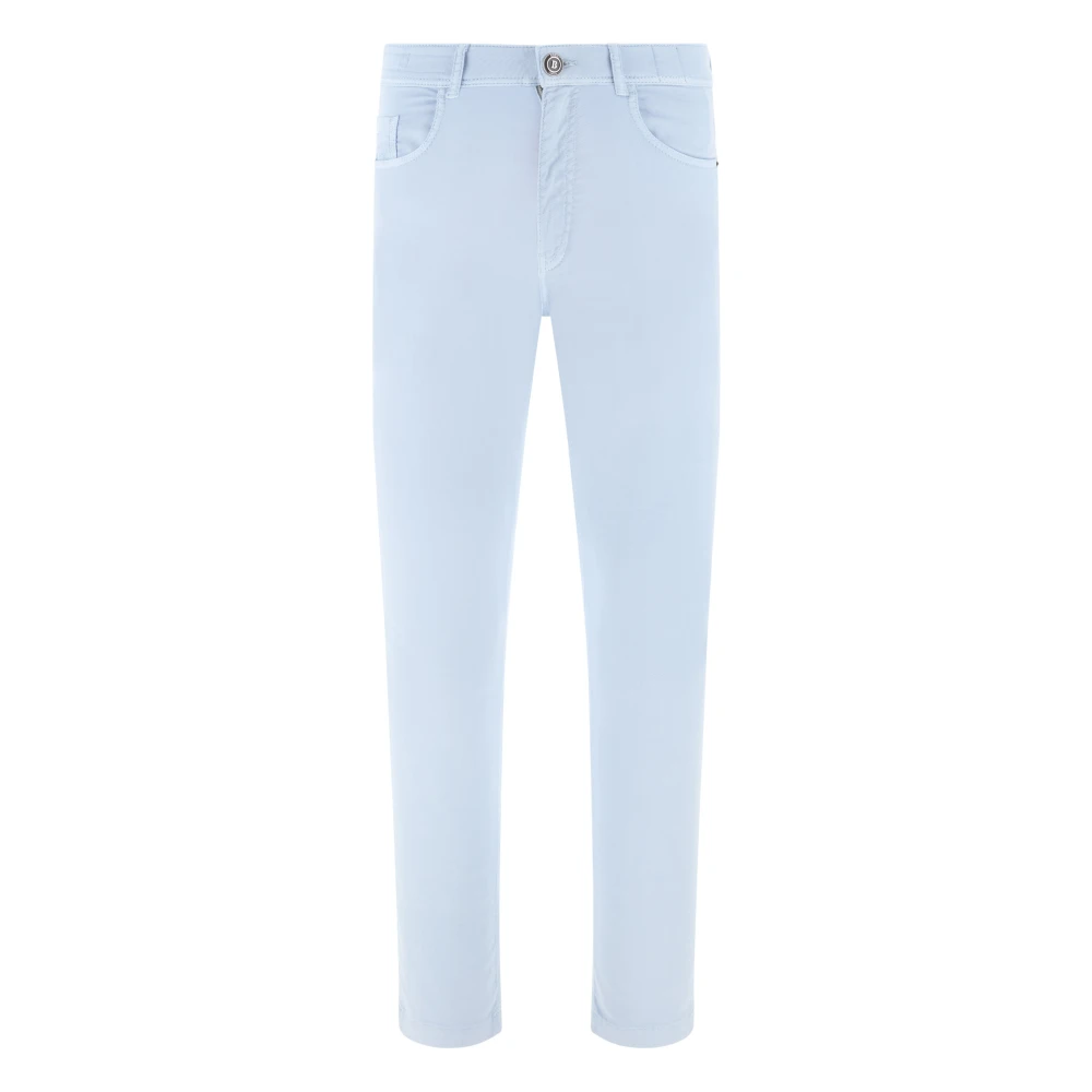 Boggi Milano Mannelijk Blauw Jeans Heren, W34, Katoen, Claude Stretch Jeans