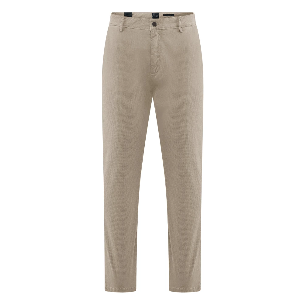 Bomboogie Herr Beige Byxor W36, Bomull, Chino Byxor I Gabardin Med Microtryck