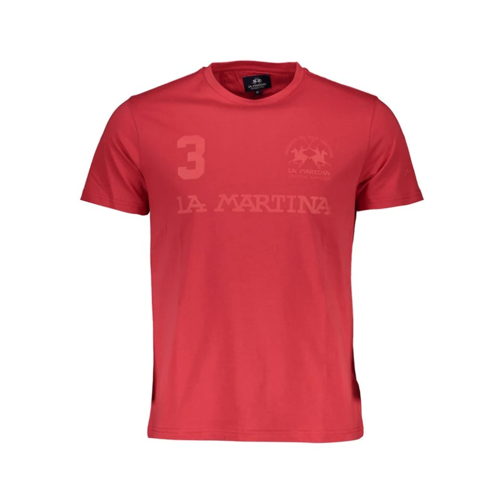 La Martina Men's Red T-Shirts,, Short Sleeve T-Shirt Extra Large