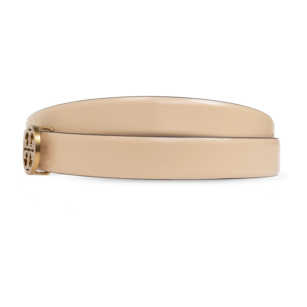 TORY BURCH Leren riem Beige Dames