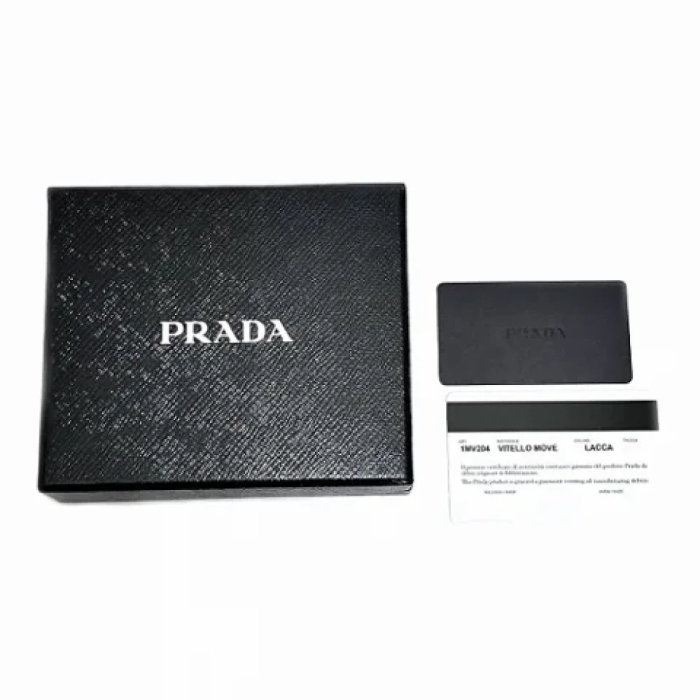 Prada Vintage Pre-owned Leather wallets Red Dames
