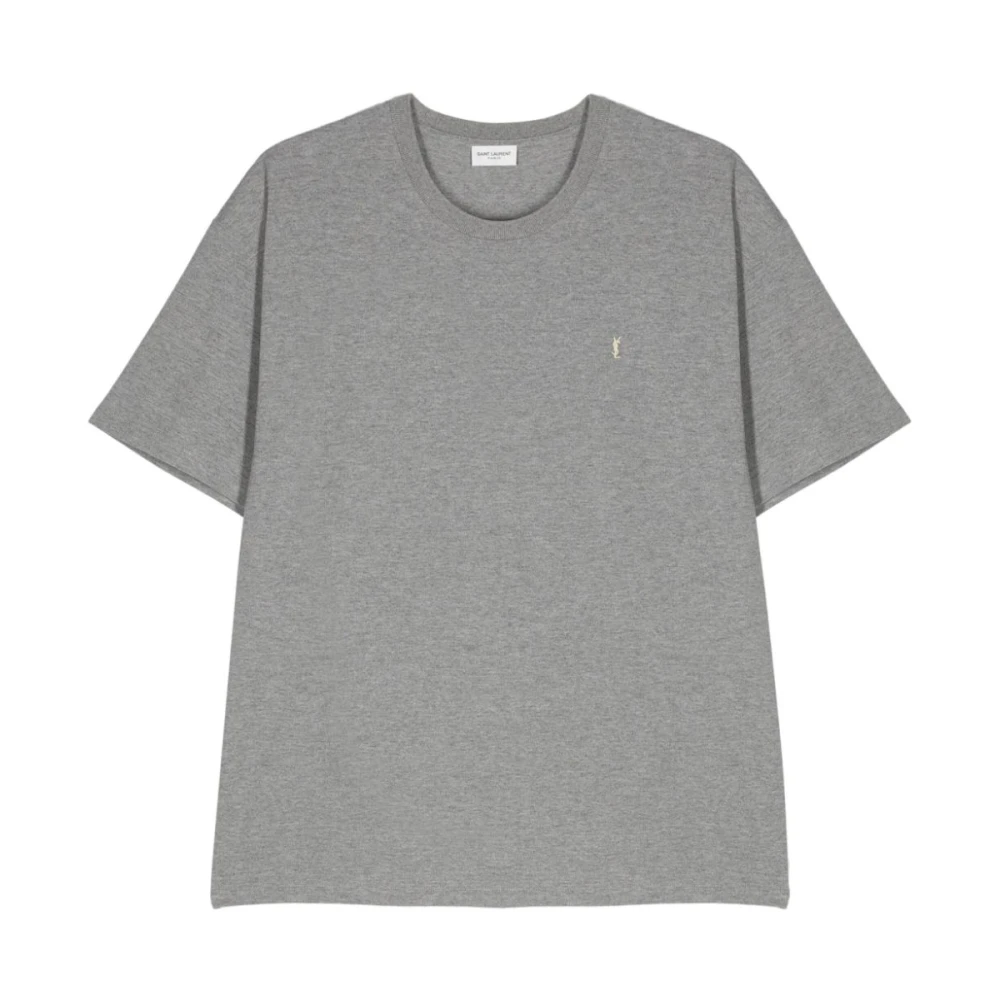 Saint Laurent Cassandre T-Shirt Gray Heren