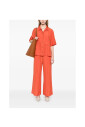brunt-oranje-elastische-taille-broek
