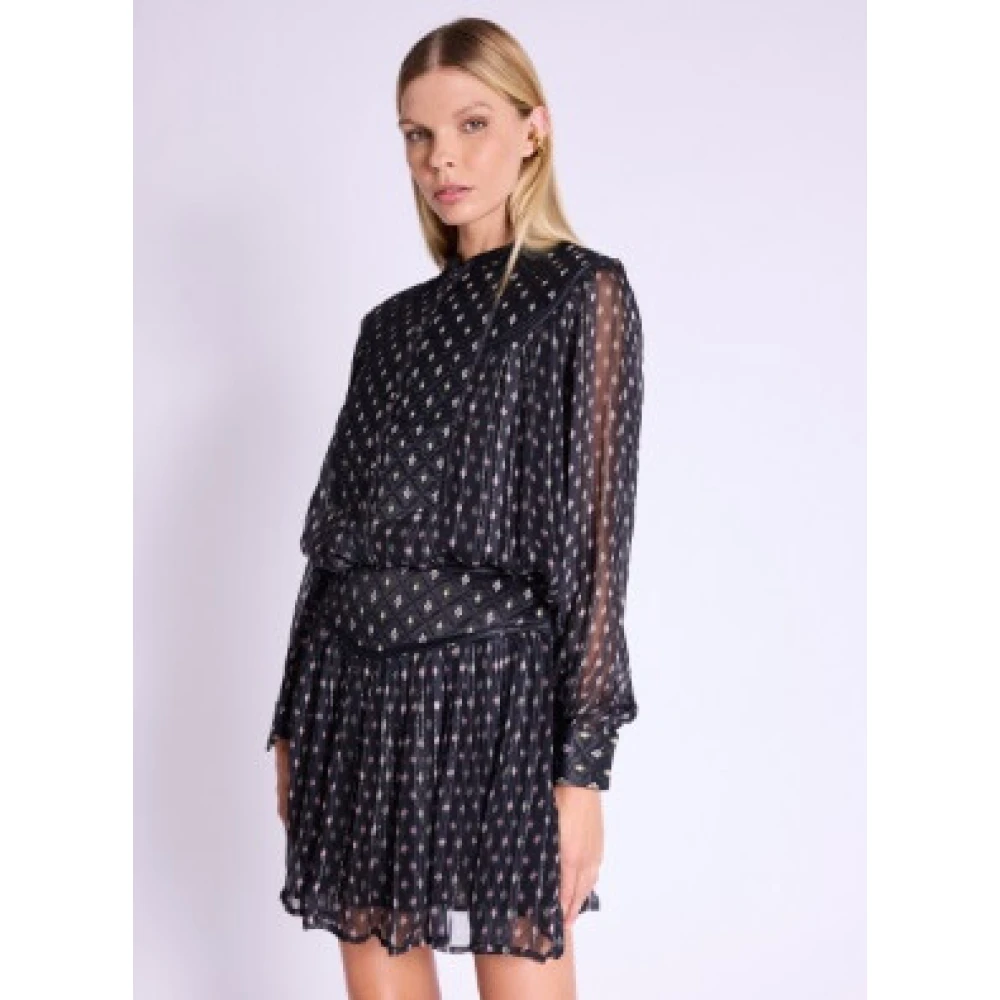 Berenice Unieke Elegante Korte Rok met Satijnen Taille Black Dames