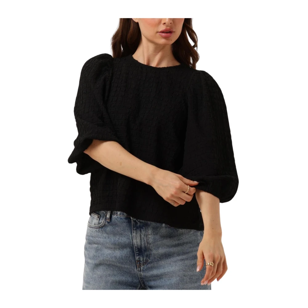 Co'Couture Elegante Zwarte Josie Blouse Black Dames