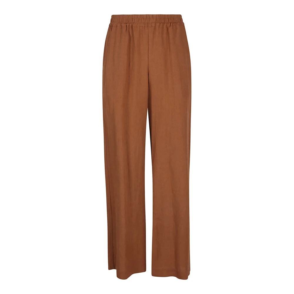 Eleventy Linnen Broek Made in Italy Brown Dames