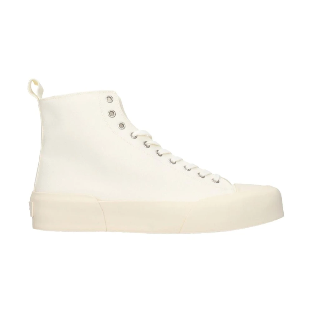 Jil Sander Men's Beige Sneakers, 8 Uk, Fabric Lace-Up Trainers