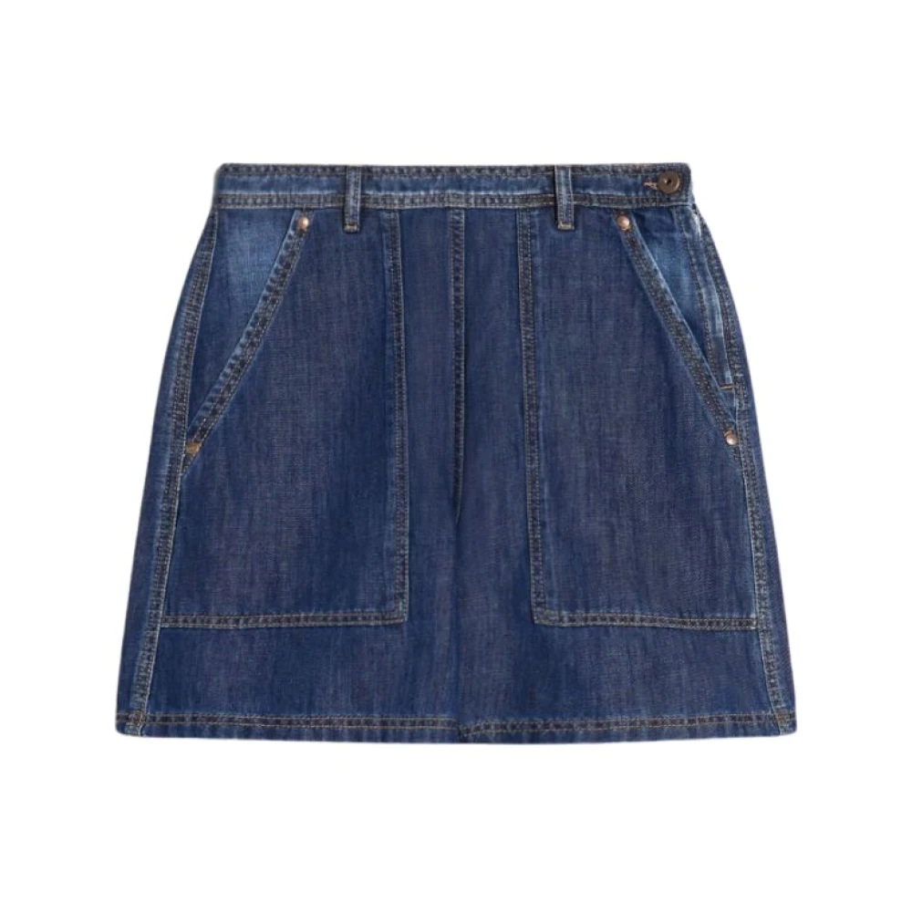 Max Mara Weekend Linnen Bermuda Shorts met Retro Design Blue Dames