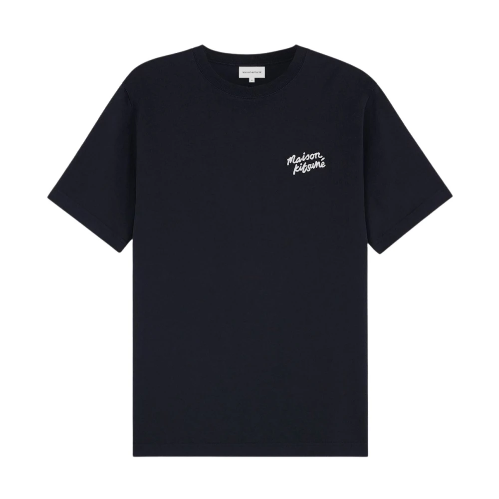 Maison Kitsuné Men's Black T-Shirts, S, Cotton Logo Tee