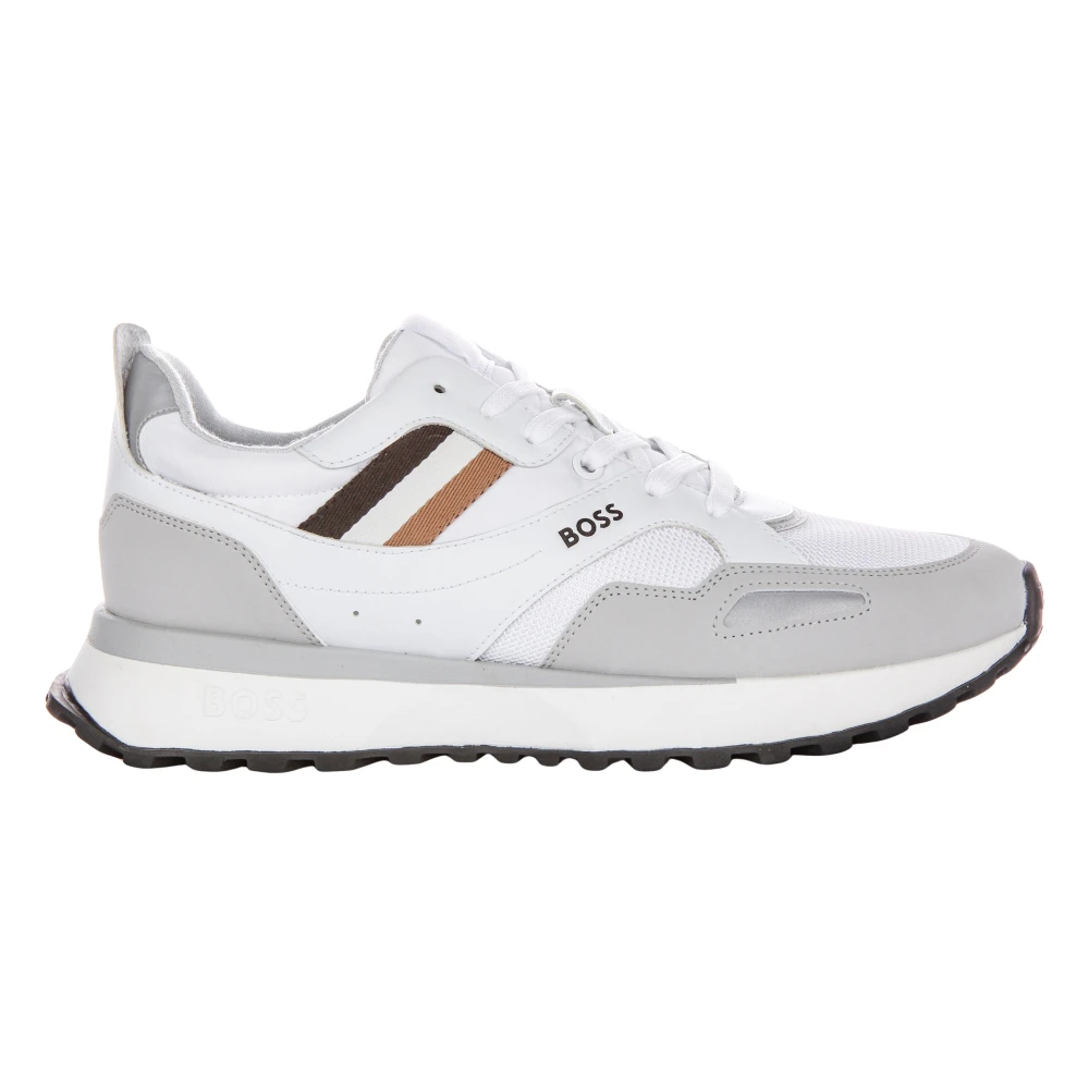 Hugo Men's White Sneakers, 11 Uk, Grey Runner Trainers