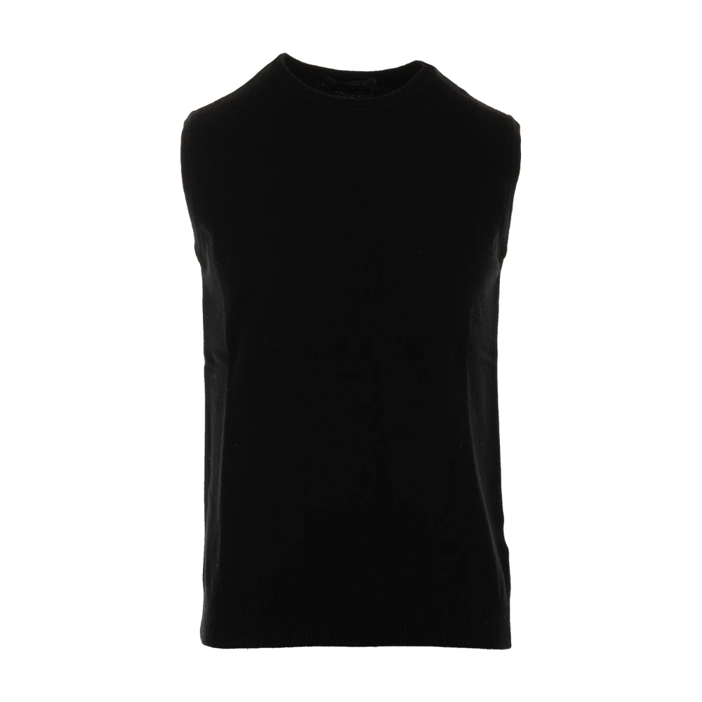 Daniele Fiesoli Zwarte Sweater Vest Black Heren